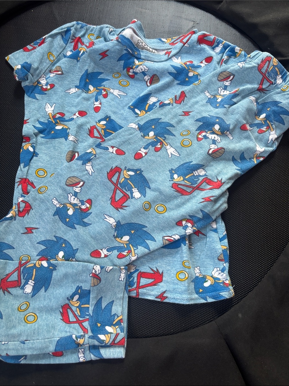 Sonic the Hedgehog Light Blue Kids Pajama Set - Short Sleeve Top & Shorts